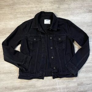 Old navy black denim jacket size small jean jacket